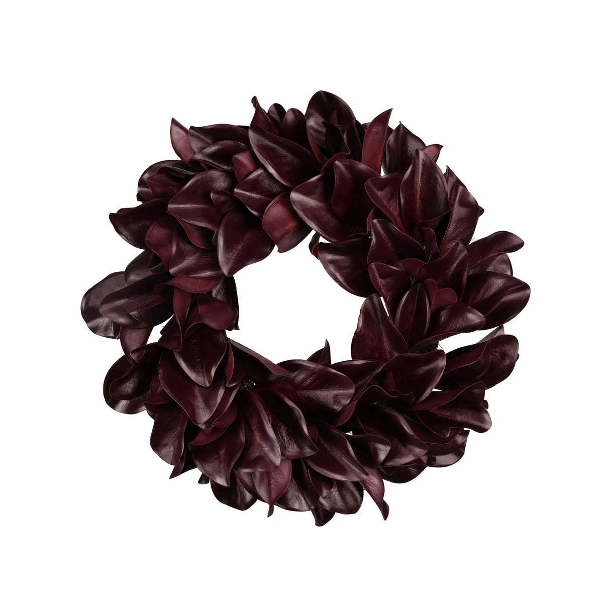 Merlot Magnolia Leaf Wreath