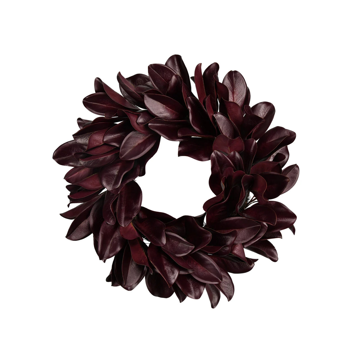 Merlot Magnolia Leaf Wreath